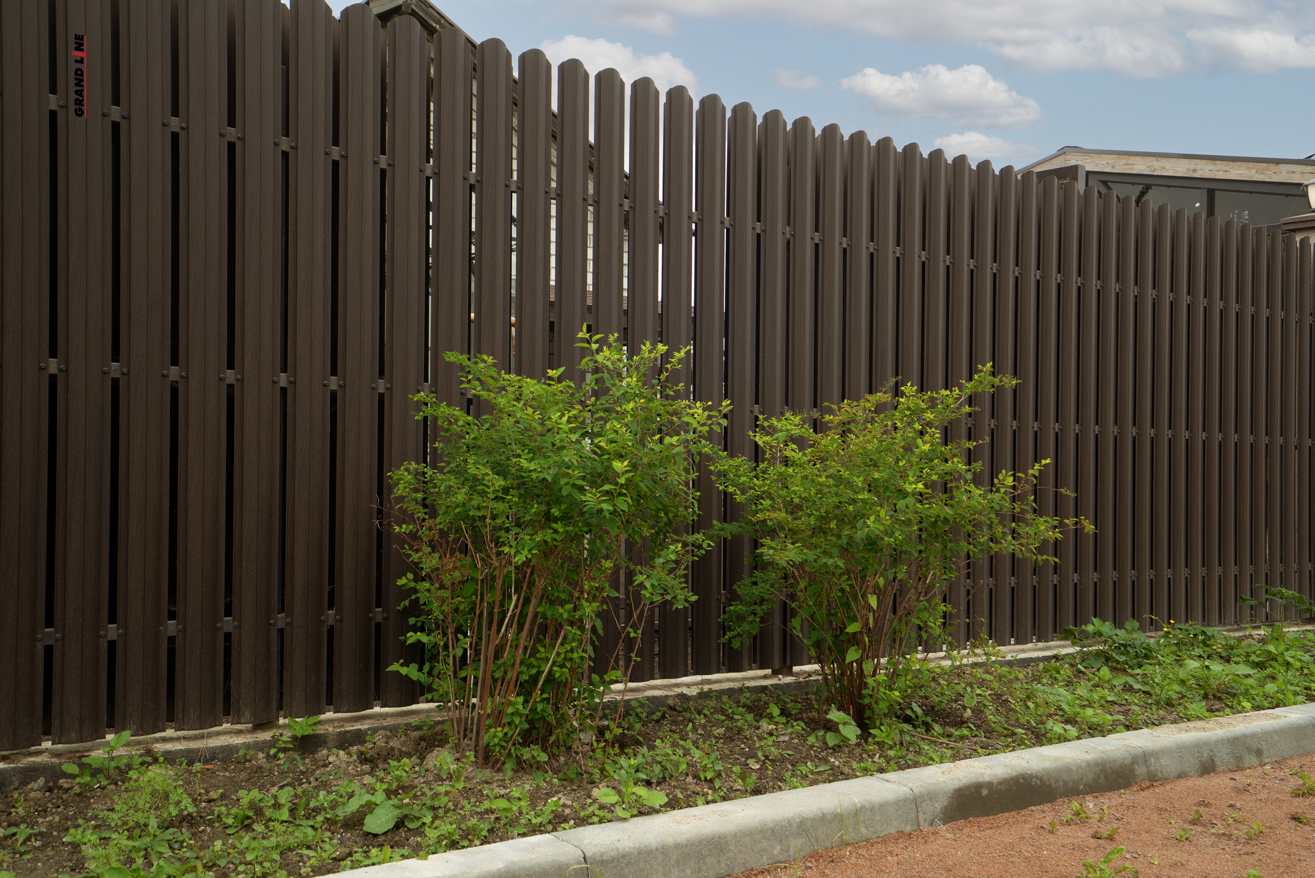 Штакетник Круглый фигурный Grand Line 0,45 Принт Элит Кофейное дерево TwinColor